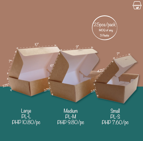 51floz Medium Kraft Food Box, Kraft Food Boxes